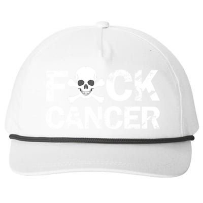 F Cancer Crossbone Skeleton Snapback Five-Panel Rope Hat