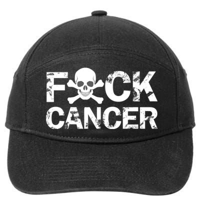 F Cancer Crossbone Skeleton 7-Panel Snapback Hat