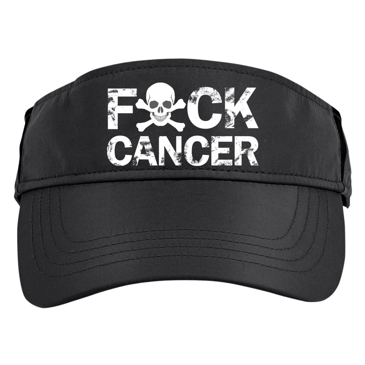 F Cancer Crossbone Skeleton Adult Drive Performance Visor