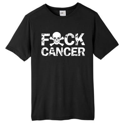 F Cancer Crossbone Skeleton Tall Fusion ChromaSoft Performance T-Shirt