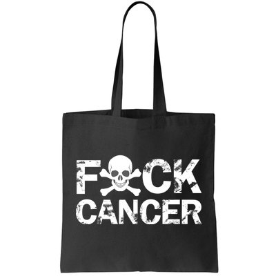 F Cancer Crossbone Skeleton Tote Bag