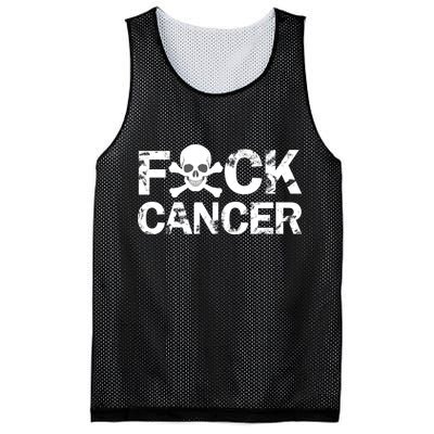 F Cancer Crossbone Skeleton Mesh Reversible Basketball Jersey Tank