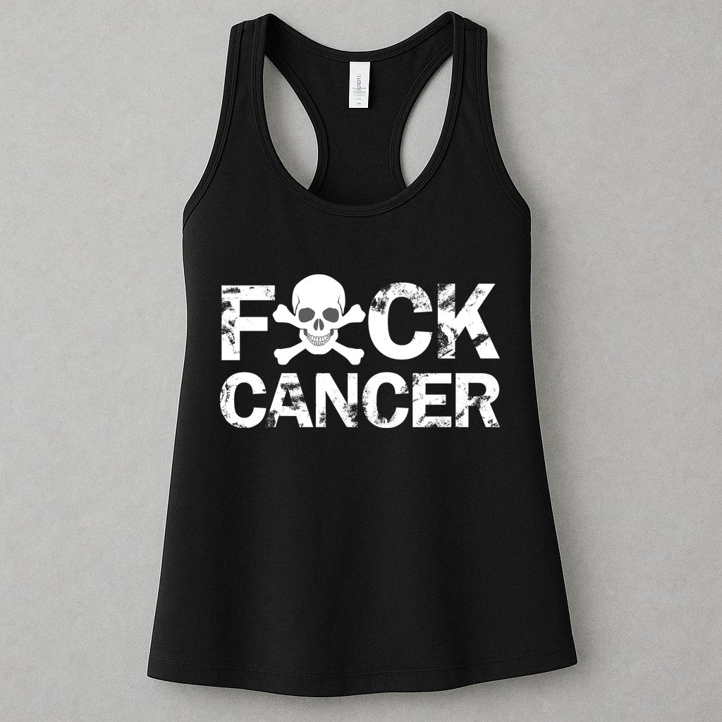F Cancer Crossbone Skeleton Womens Tank Top