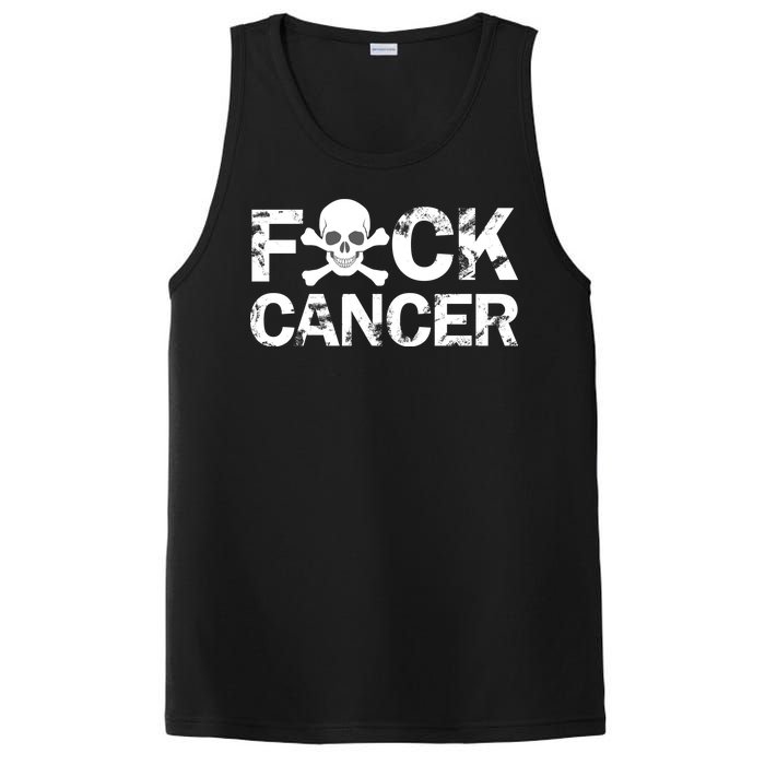 F Cancer Crossbone Skeleton PosiCharge Competitor Tank