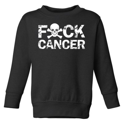 F Cancer Crossbone Skeleton Toddler Sweatshirt