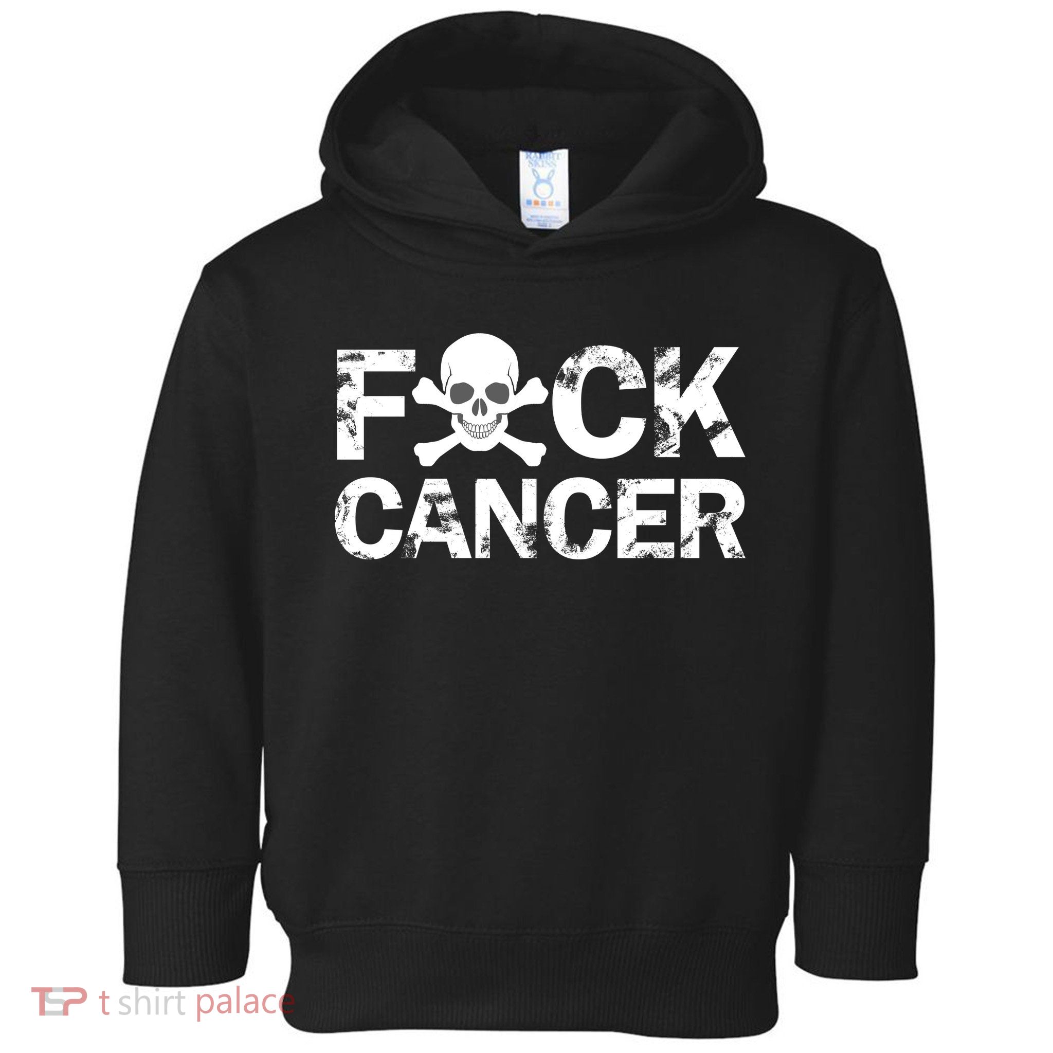 F Cancer Crossbone Skeleton Toddler Hoodie