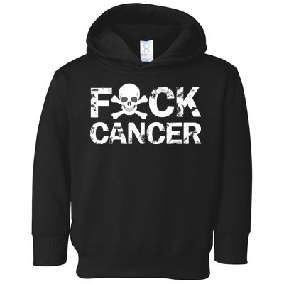 F Cancer Crossbone Skeleton Toddler Hoodie