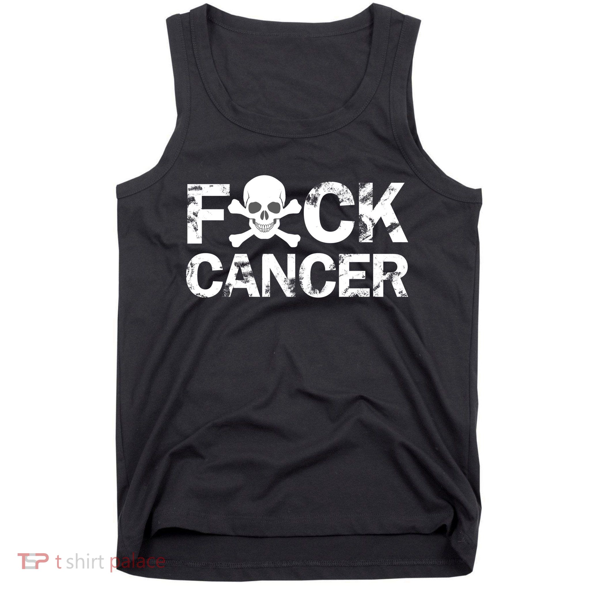 F Cancer Crossbone Skeleton Tank Top