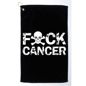 F Cancer Crossbone Skeleton Platinum Collection Golf Towel