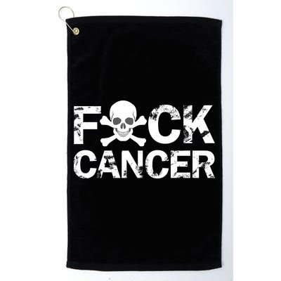 F Cancer Crossbone Skeleton Golf Towel