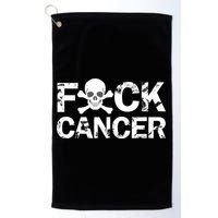 F Cancer Crossbone Skeleton Golf Towel