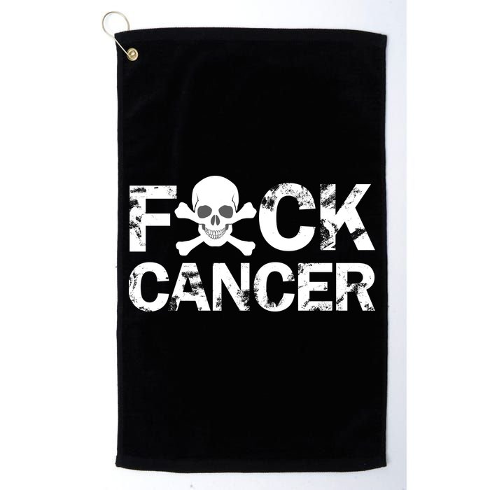 F Cancer Crossbone Skeleton Golf Towel