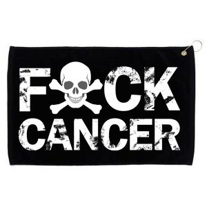 F Cancer Crossbone Skeleton Grommeted Golf Towel