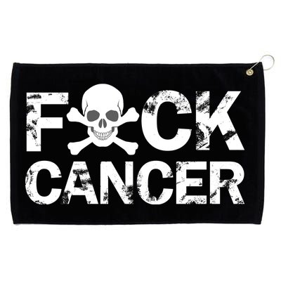 F Cancer Crossbone Skeleton Grommeted Golf Towel