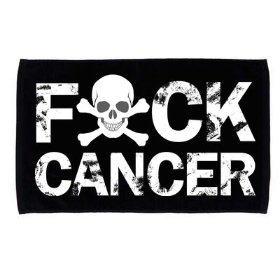 F Cancer Crossbone Skeleton Microfiber Hand Towel