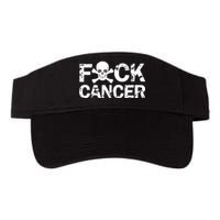 F Cancer Crossbone Skeleton Valucap Bio-Washed Visor