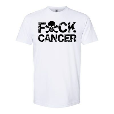 F Cancer Crossbone Skeleton Softstyle CVC T-Shirt