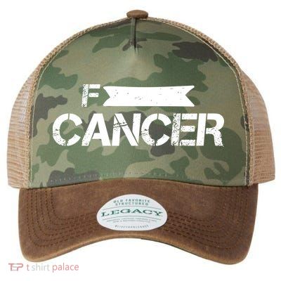 F Cancer Simple Logo Legacy Tie Dye Trucker Hat