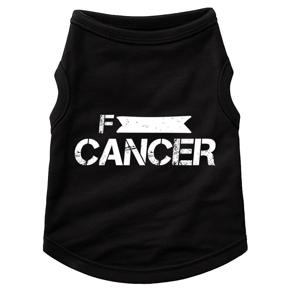 F Cancer Simple Logo Doggie Tank