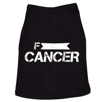 F Cancer Simple Logo Doggie Tank