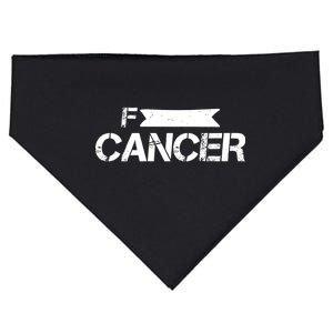 F Cancer Simple Logo USA-Made Doggie Bandana