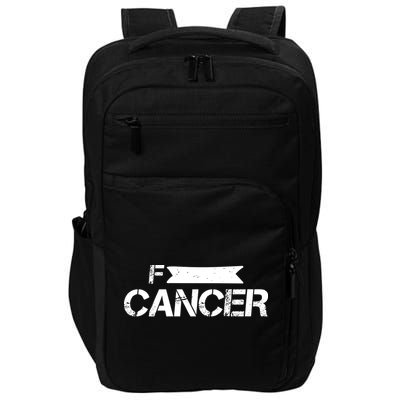 F Cancer Simple Logo Impact Tech Backpack