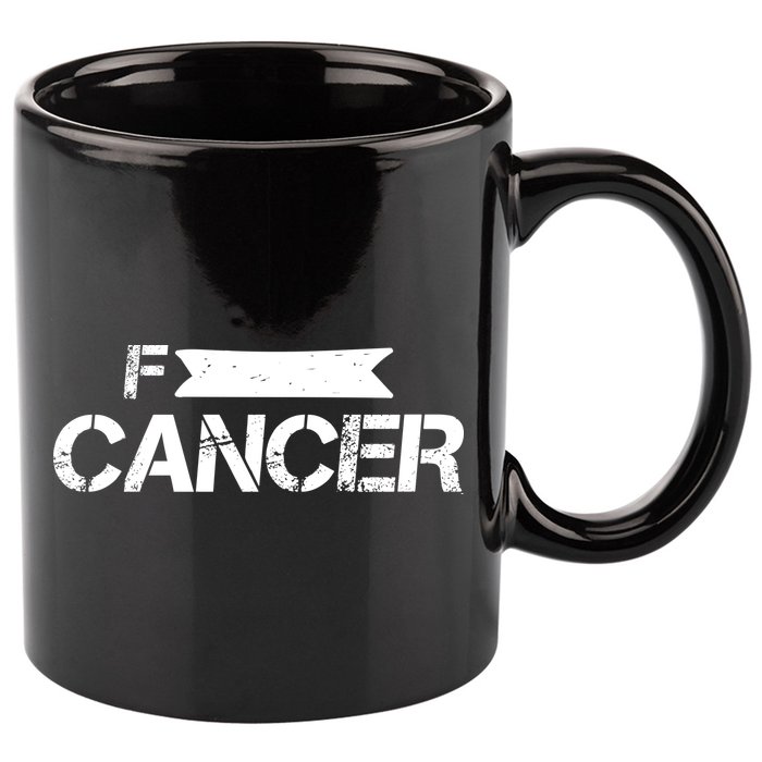 F Cancer Simple Logo 11oz C Handle Ceramic Mug