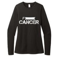 F Cancer Simple Logo Womens CVC Long Sleeve Shirt