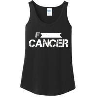 F Cancer Simple Logo Ladies Essential Tank