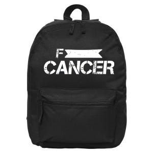 F Cancer Simple Logo 16 in Basic Backpack