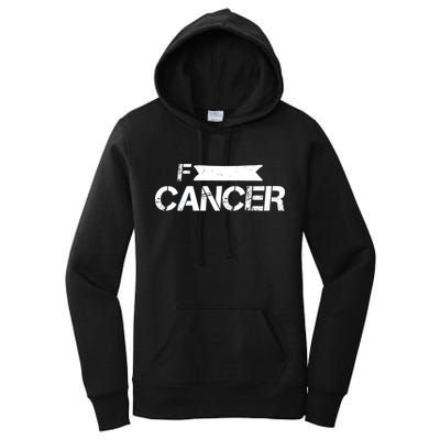 F Cancer Simple Logo Women's Pullover Hoodie