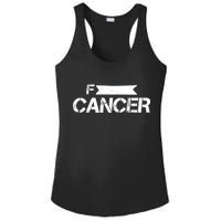 F Cancer Simple Logo Ladies PosiCharge Competitor Racerback Tank