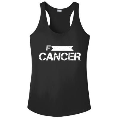 F Cancer Simple Logo Ladies PosiCharge Competitor Racerback Tank