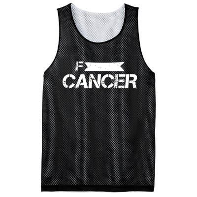 F Cancer Simple Logo Mesh Reversible Basketball Jersey Tank