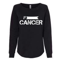 F Cancer Simple Logo Womens California Wash Sweatshirt