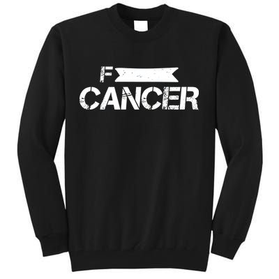 F Cancer Simple Logo Tall Sweatshirt