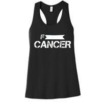 F Cancer Simple Logo Women's Racerback Tank