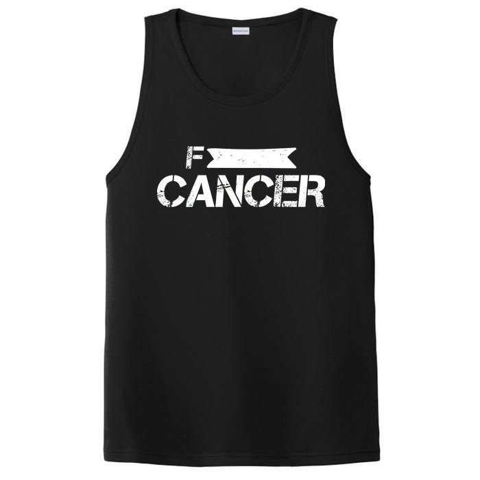 F Cancer Simple Logo PosiCharge Competitor Tank