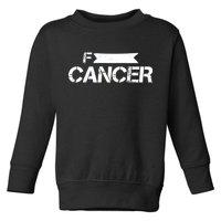 F Cancer Simple Logo Toddler Sweatshirt