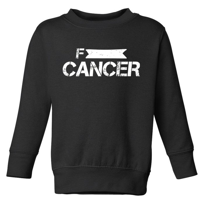 F Cancer Simple Logo Toddler Sweatshirt