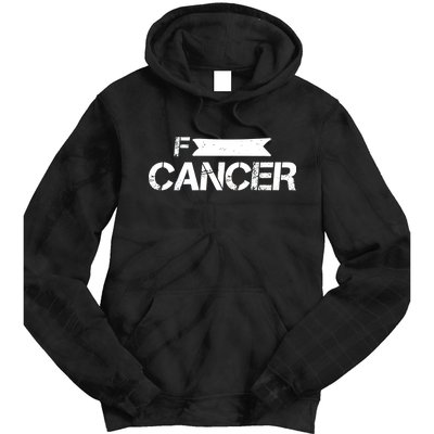 F Cancer Simple Logo Tie Dye Hoodie