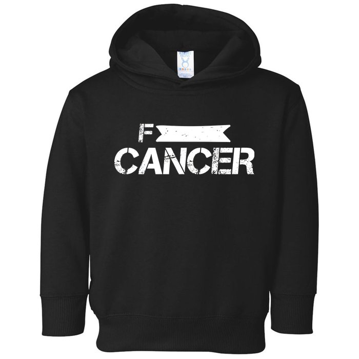 F Cancer Simple Logo Toddler Hoodie