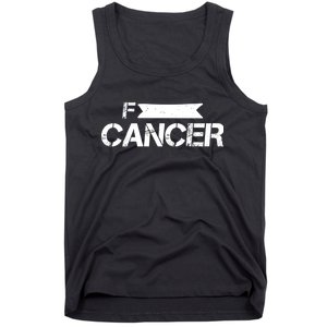 F Cancer Simple Logo Tank Top