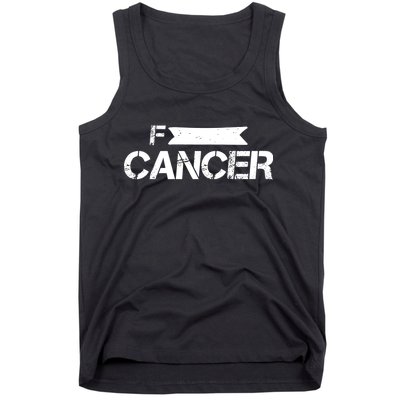 F Cancer Simple Logo Tank Top