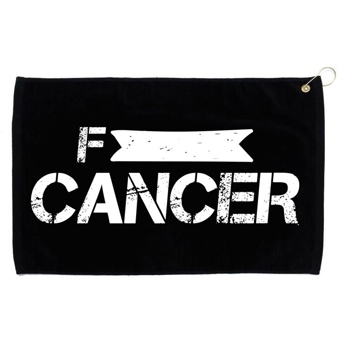 F Cancer Simple Logo Grommeted Golf Towel