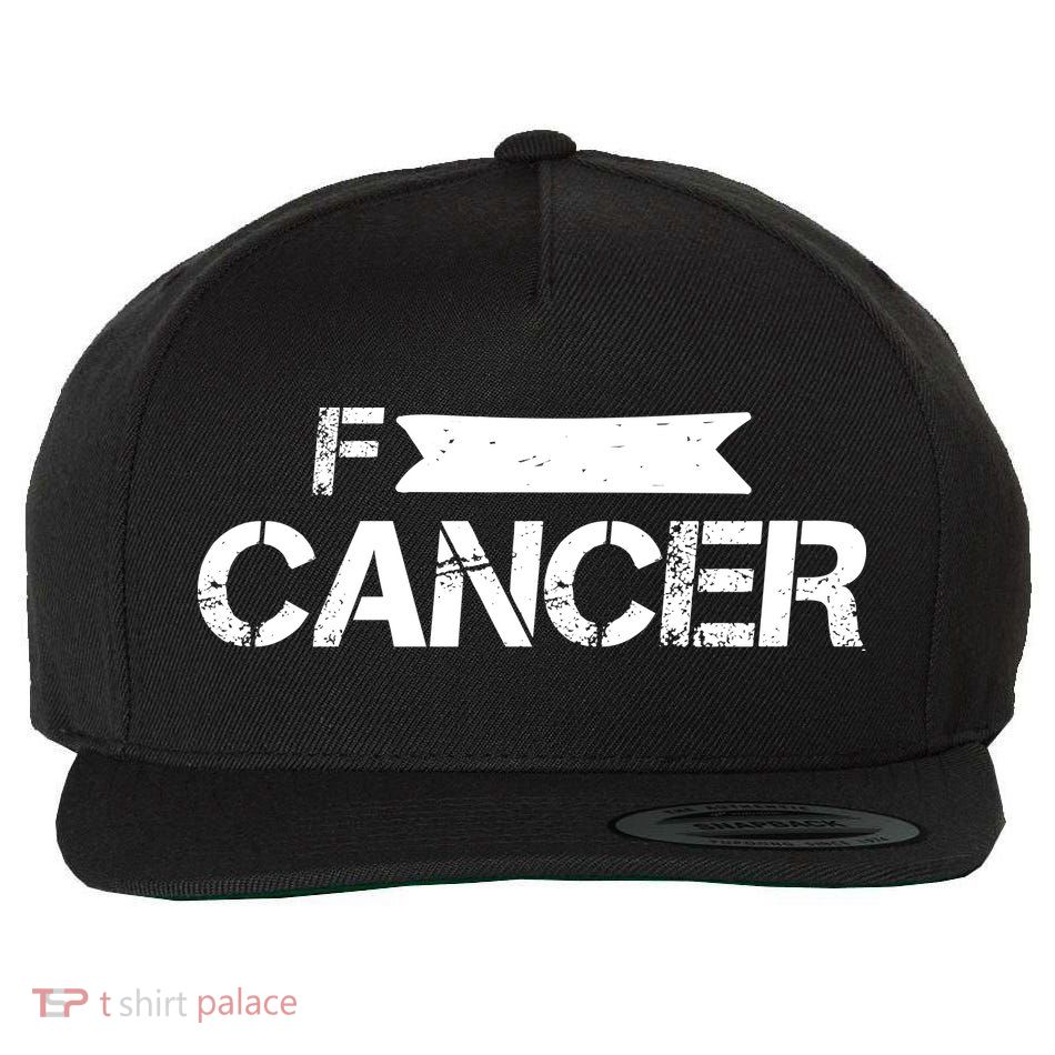 F Cancer Simple Logo Wool Snapback Cap