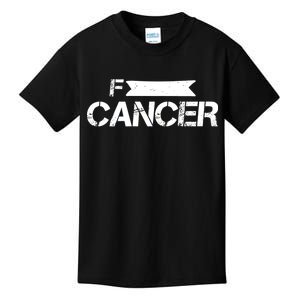 F Cancer Simple Logo Kids T-Shirt