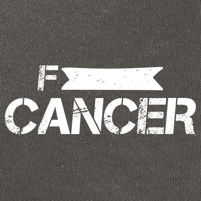 F Cancer Simple Logo Cotton Canvas Backpack