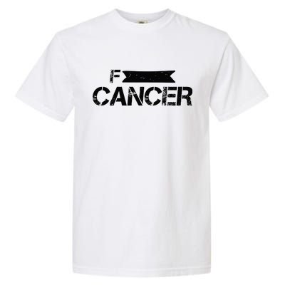 F Cancer Simple Logo Garment-Dyed Heavyweight T-Shirt