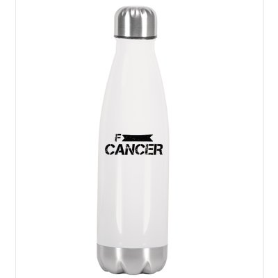 F Cancer Simple Logo Stainless Steel Insulated Water Bottle